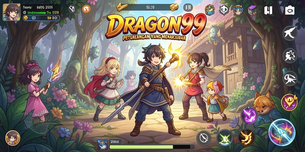Screenshot DRAGON99 menunjukkan aksi seru dalam petualangan Anime.