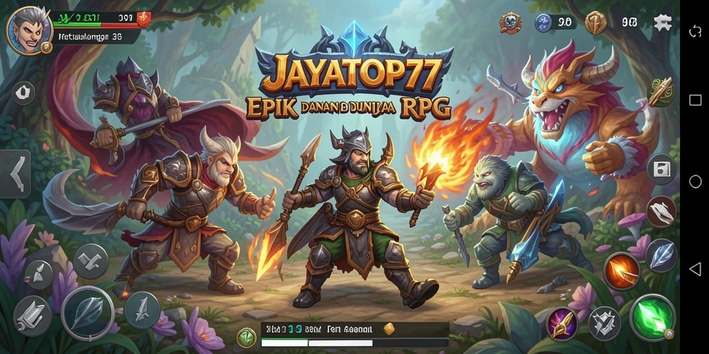 Tangkapan layar gameplay JAYATOP77 yang menunjukkan petualangan RPG yang seru.