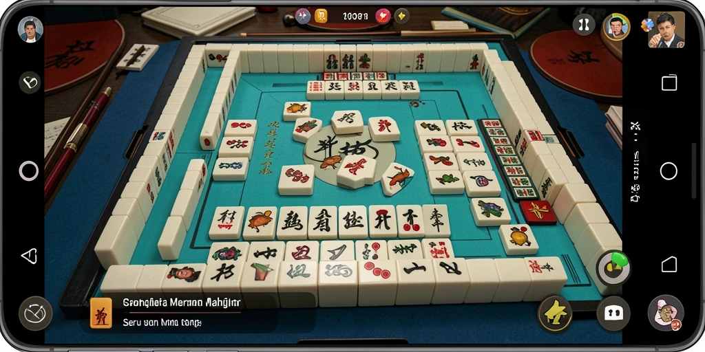 Screenshot S13 menampilkan gameplay Mahjong yang menarik dan interaktif.
