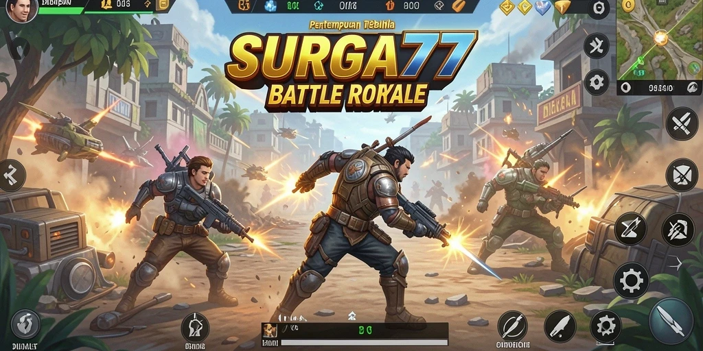 Tampilan gameplay yang seru dan intens di SURGA77 saat berhadapan dengan musuh.