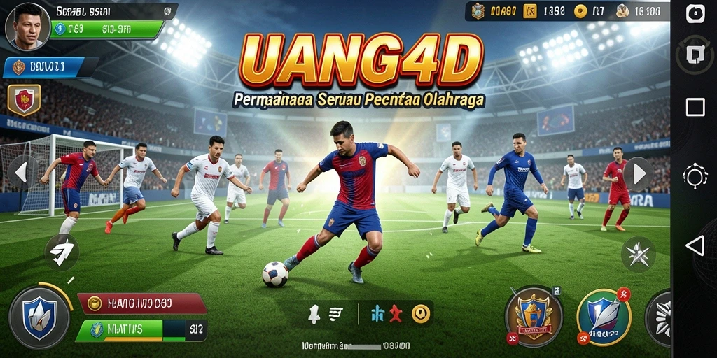 Tampilan gameplay seru dalam UANG4D yang menampilkan kompetisi olahraga.