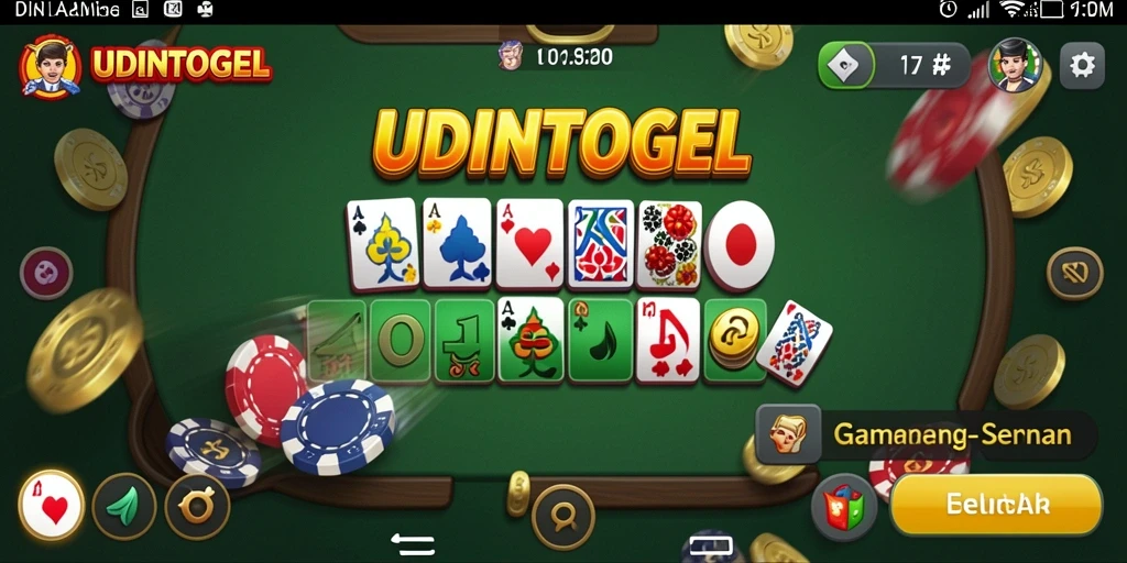 Screenshot gameplay Domino UDINTOGEL yang seru dan menantang.